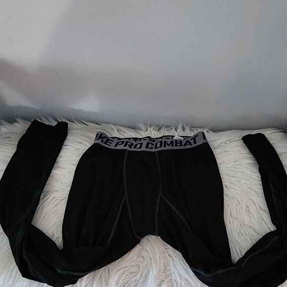 Nike pro combat compression pants black men's large - Picture 1 of 6
